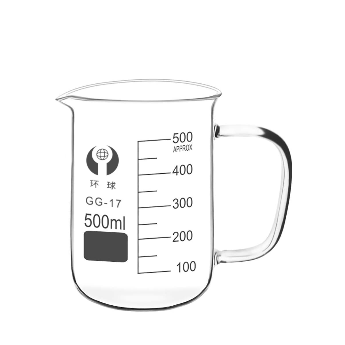 50ml / 100ml / 200ml / 300ml / 500ml Glass beaker with handle 帶柄燒杯
