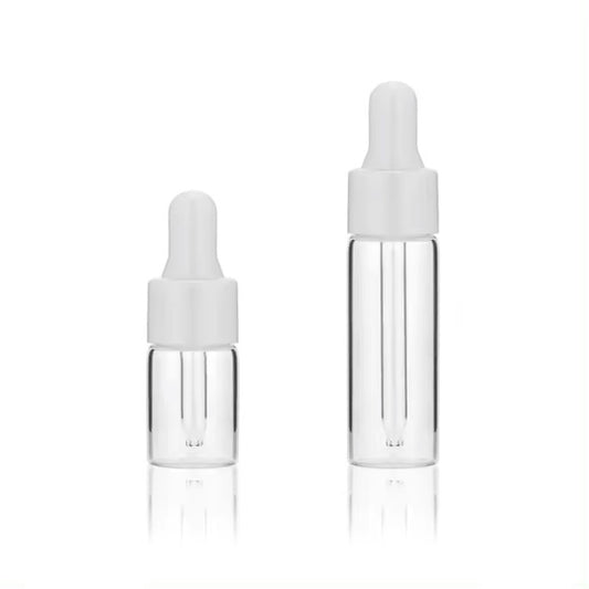 2ml / 3ml / 5ml Glass Test Bottles with Dropper Cap glass dropper test bottle