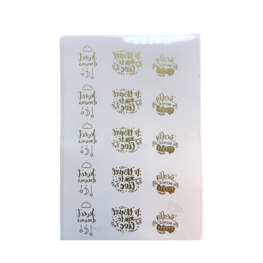 Gold transfer sticker 燙金水轉印貼