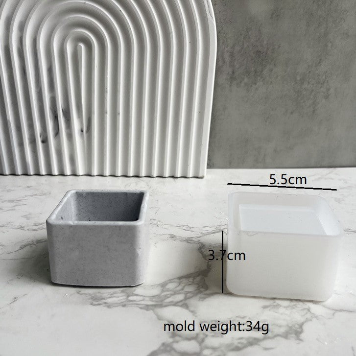 Square Vase Mold small square flower pot mold