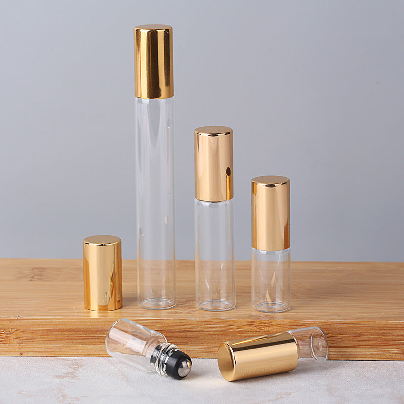 Circle Roll-on Bottle 10ml three-color cylindrical ball perfume bottle
