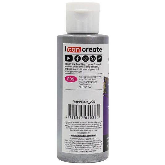 Mont Marte Pouring Acrylic Paint 120ml - Silver