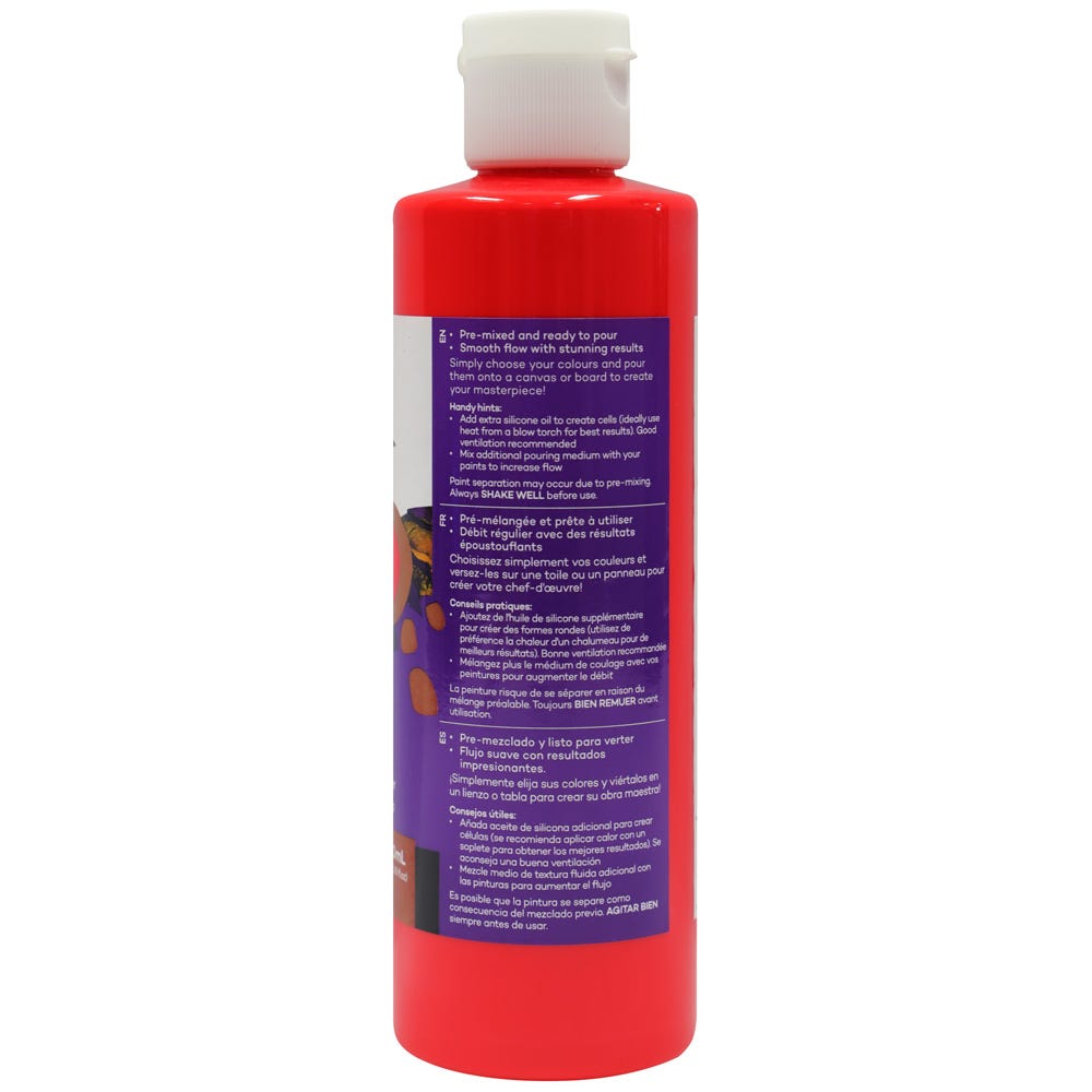 Mont Marte Pouring Acrylic Paint 240ml - Cadmium Red