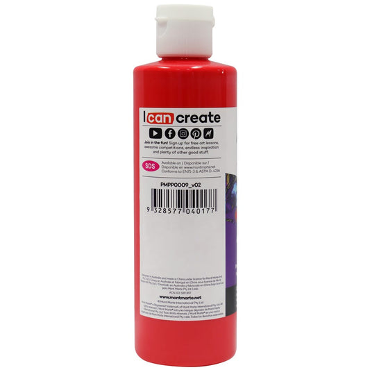 Mont Marte Pouring Acrylic Paint 240ml - Cadmium Red