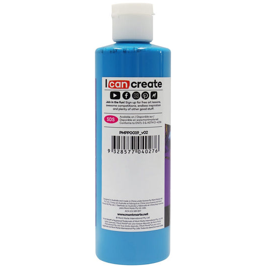 Mont Marte Pouring Acrylic Paint 丙烯流體畫顏料 240ml - Phthalo Turquoise 酞菁綠松石色