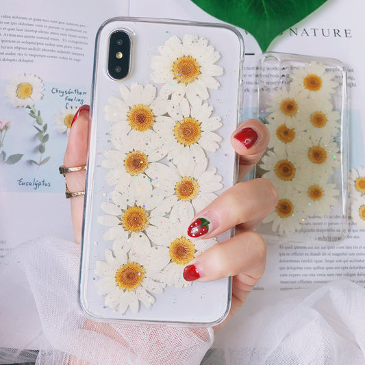 Pressed White Chrysanthemum 白晶菊花壓花包 - WhS 白色 (3-3.5cm)