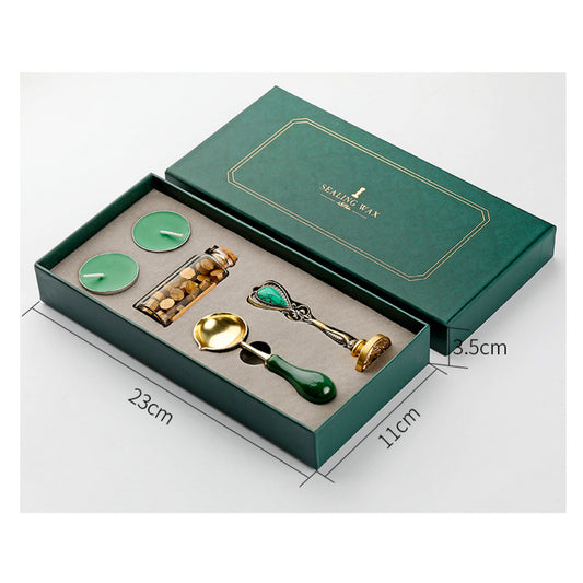 Sealing Wax Dark Green Set D 火漆印章墨綠色套裝D - Lavender