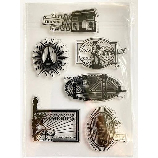 Monument Clear Stamp 古蹟郵票透明圖章 (需配亞克力板使用)