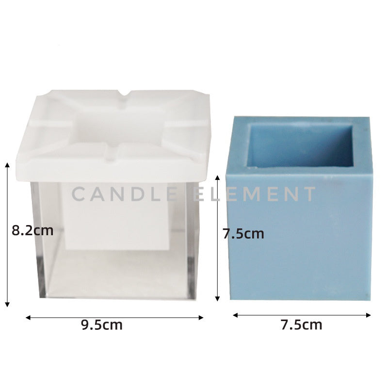 Square Candle Holder Mold 方形蠟燭台模具