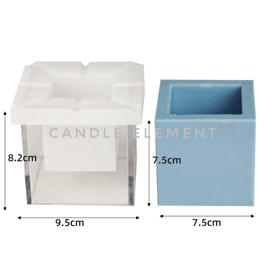 Square Candle Holder Mold 方形蠟燭台模具