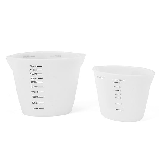 250ml/500ml Scaled Silicon Measuring Cup 矽膠量杯