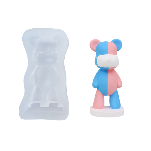 Stand Mask Bear With Base Mold 站立口罩熊帶底座模具