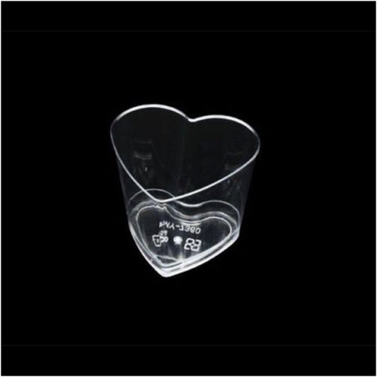 150ml Small Heart Dessert Plastic Container with Lid 小心形甜品塑膠容器 連蓋