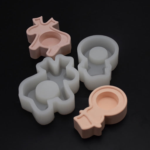 Reindeer & Iceman candle holder Mold 麋鹿雪人茶燭台模具