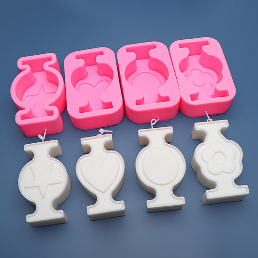 Geometric Star Flower Heart Circle Vase Mold 幾何星形花朵心形圓形花瓶模具