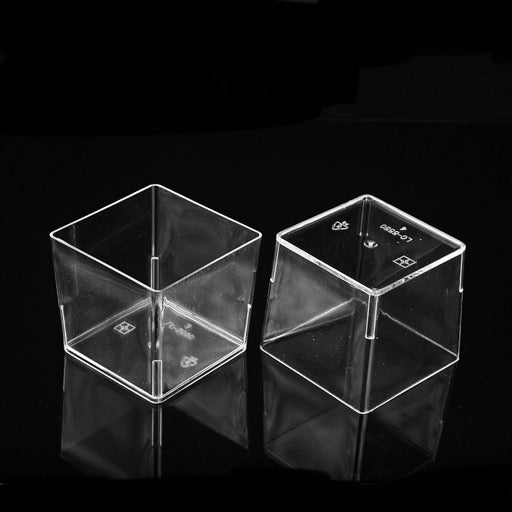 120ml Small Square Dessert Plastic Container 小方形甜品塑膠容器