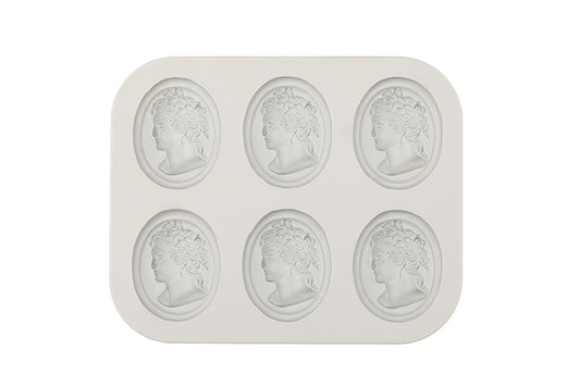 CW - Queen Head Cameo 女王頭像浮雕模具 (6-Cavities)