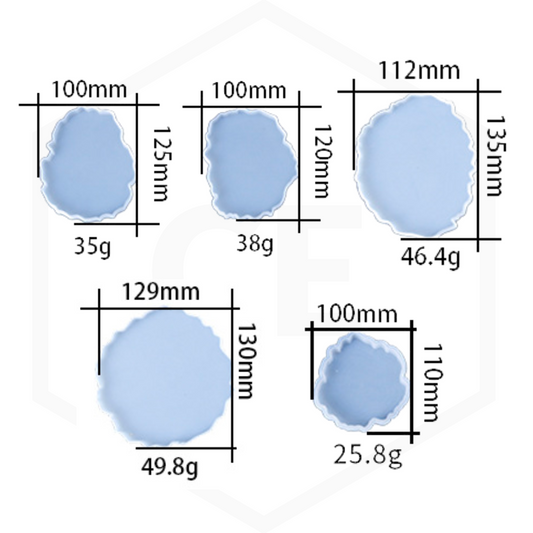 Base Tray Mold Set Y 底座托盤模具 - 不規則形共5款