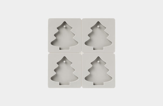 CW - Christmas Tree Tablet Silicone Mold (4-Cavity) 聖誕樹蠟牌石膏牌矽膠模具(4孔)
