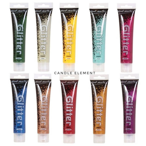 Mont Marte Glitter Paint Set 10 x 75ml 閃光顔料10色