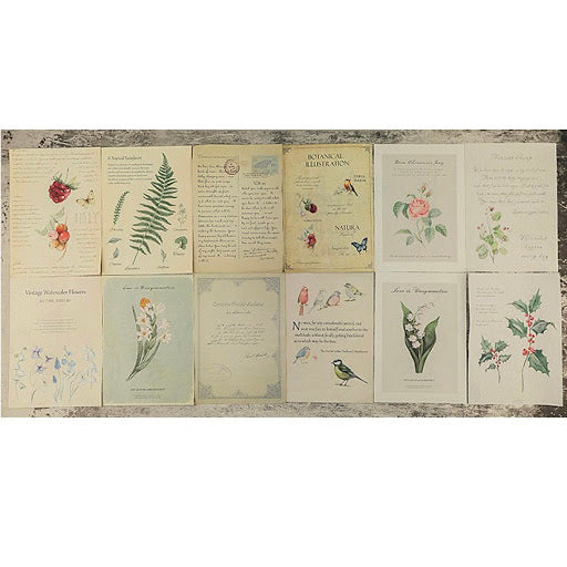 Vintage paper photoprops (Flower) 復古拍攝道具 (花葉款6張)