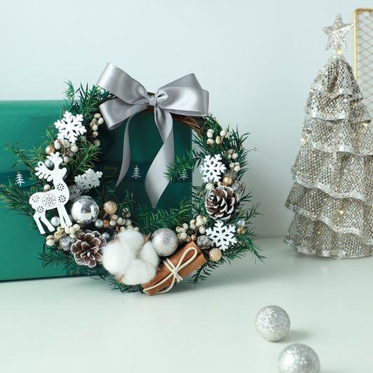 Christmas Wreath DIY Set A 聖誕花環藤圈手作材料包 - 20/25cm