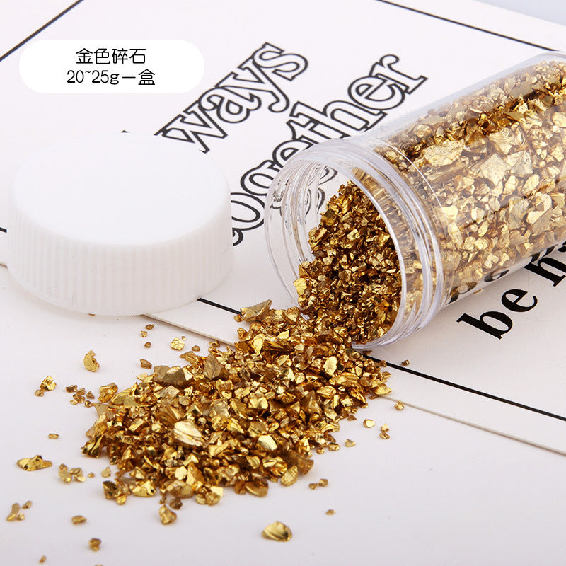 Gold Decorative Rubble for Resin gold metal decorative gravel