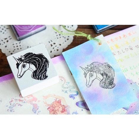 Wooden Stamp 木質圖章 - Unicorn 獨角獸