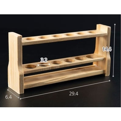 Glass Container 100ml (6p/set) with wooden holder 鋁蓋玻璃容器連木架