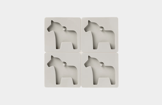 CW - Unicorn Tablet Silicone Mold (4-Cavity) 獨角獸蠟牌石膏牌矽膠模具(4孔)