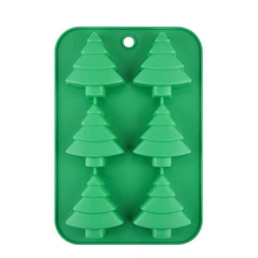 Christmas Trees Pieces Mold 6連聖誕樹片模具