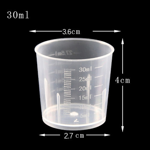 30ml Scaled Plastic Measuring Cup 塑膠量杯 50pcs/set