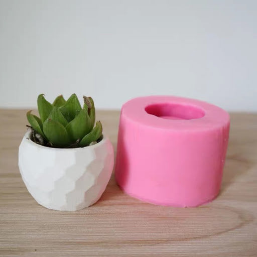 Mini Vase Mold 迷你菱形紋花盆模 Type C