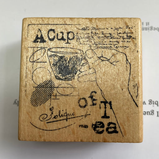Wooden Stamp 木質圖章 - A Cut of Tea