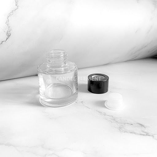 50ml Circle Diffuser Glass bottle 圓形玻璃擴香瓶 (連蓋及內塞)