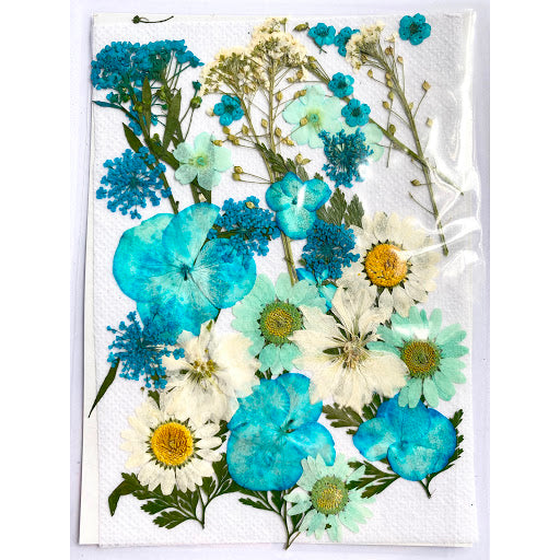 Pressed Dried Flower 壓花乾花包 (A Light Blue 淺藍色) LB 1