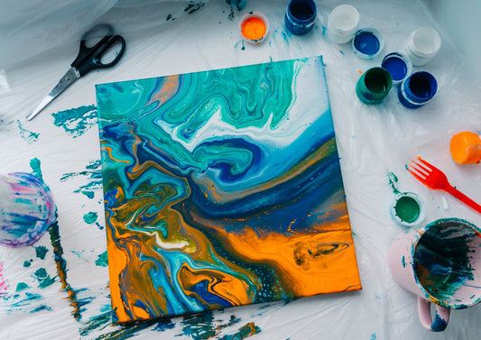 流體畫(Acrylic Pouring)創作，讓生活多一抹自由的色彩