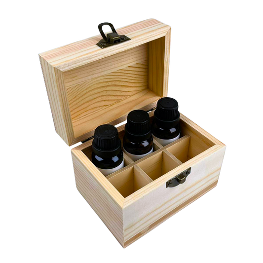 6 Slots Oil Bottle Storage Wooden Box 6格精油瓶收納木盒