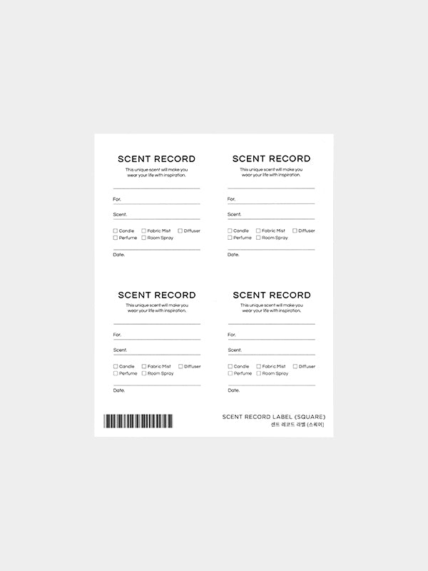 Sticker [ST-CW12] - Scent Record Label (Square) Square scent record la ...
