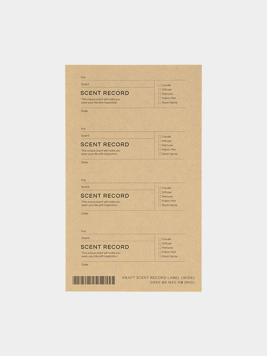 Sticker 貼紙 [ST-CW10] - Kraft Scent Record Label (Wide) 寬形牛皮色香味記錄標籤