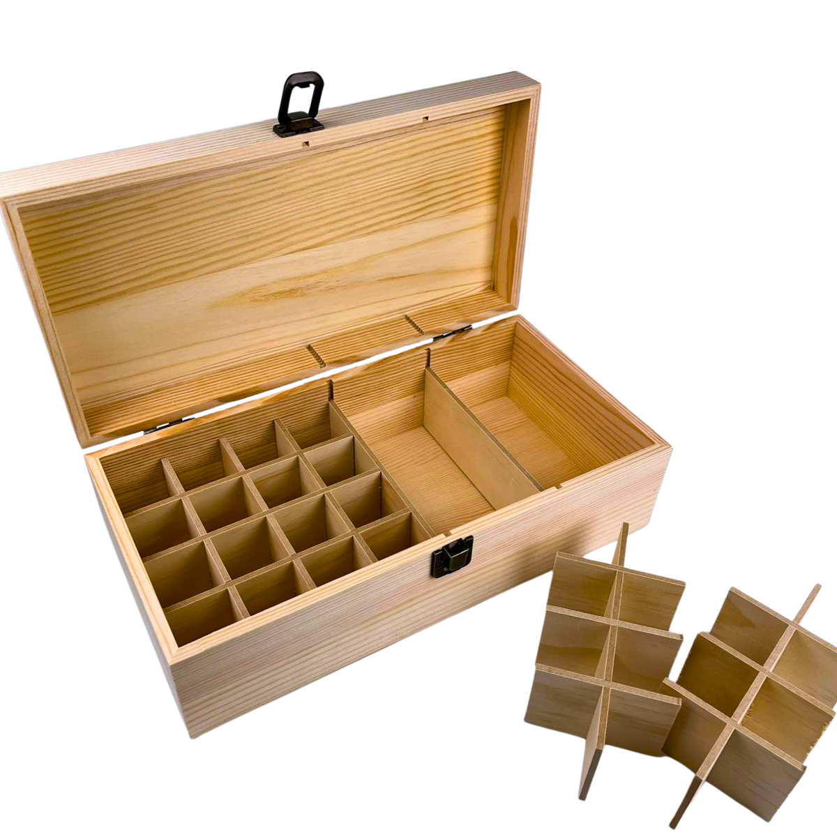 30 Slots Wooden Oil Bottle Storage Box 30 Slots Wooden Oil Bottle Storage Box