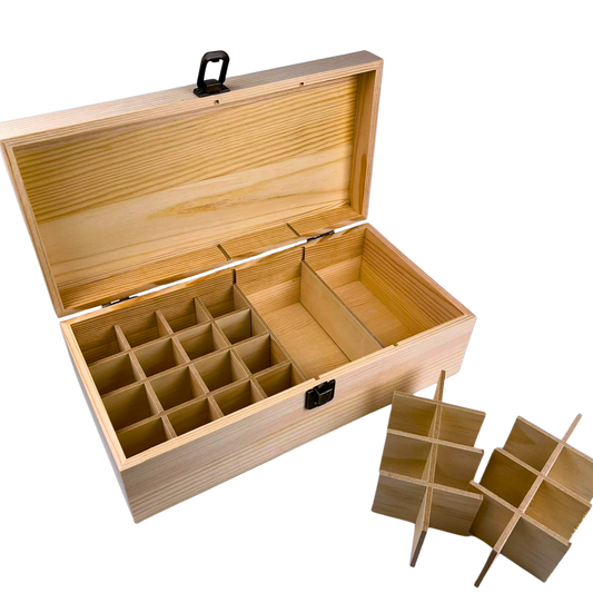 32 Slots Wooden Oil Bottle Storage Box 32格精油瓶收納木盒