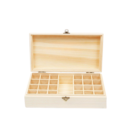 25 Slots Wooden Oil Bottle Storage Box 25格精油瓶收納木盒
