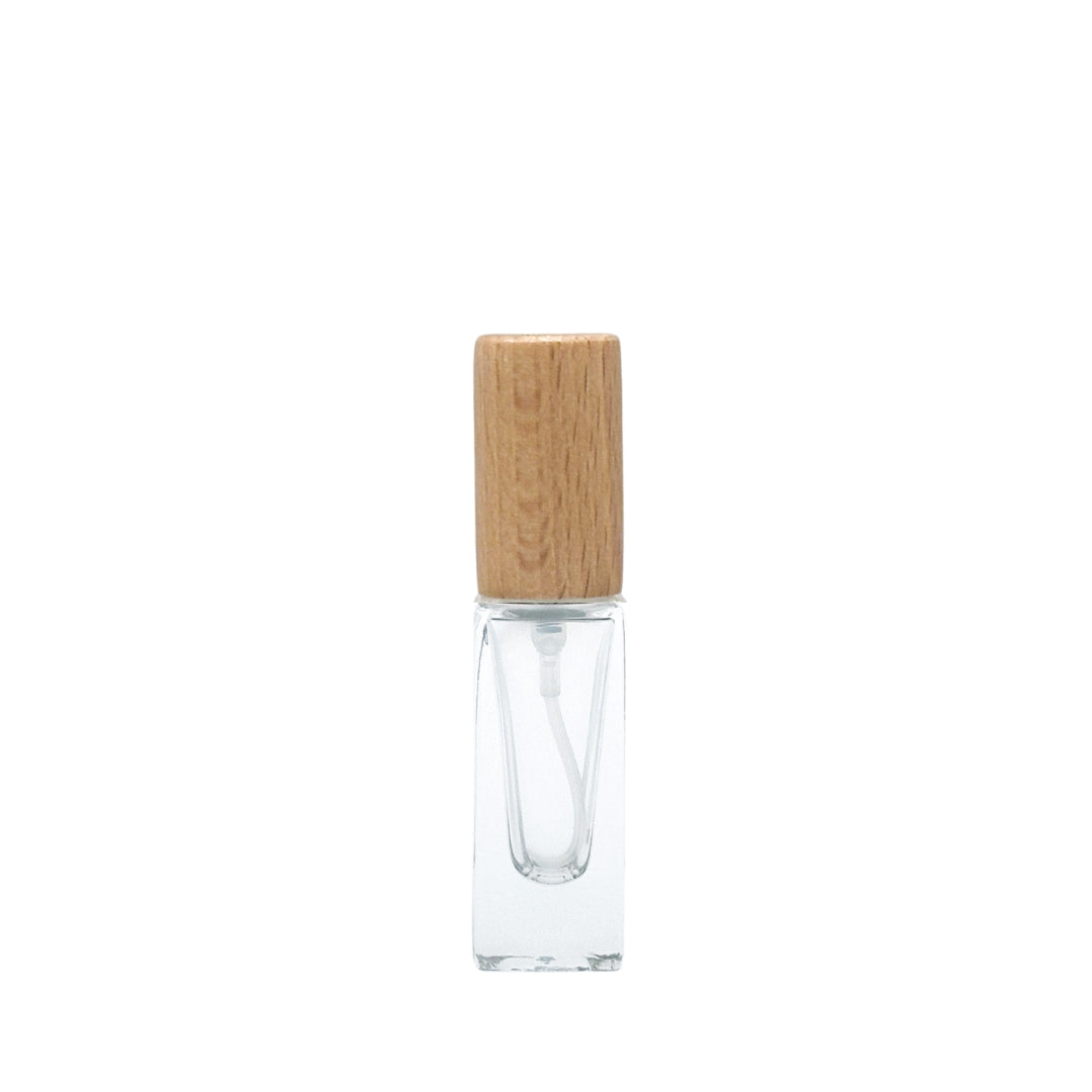 5-30ml Rectangle Glass Spray (wooden cap)