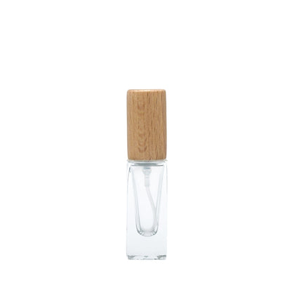 5-30ml Rectangle Glass Spray (wooden cap)