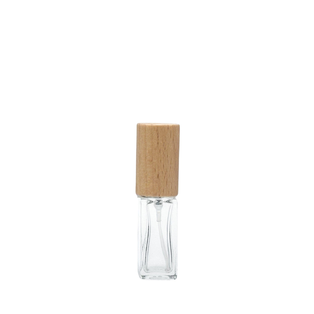 5-30ml Rectangle Glass Spray (wooden cap)