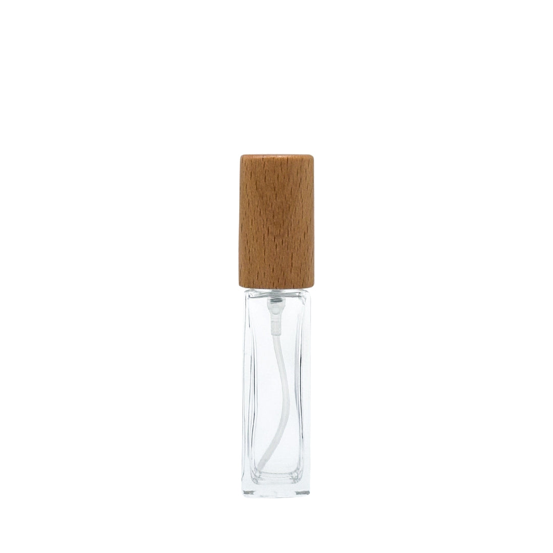 5-30ml Rectangle Glass Spray (wooden cap)