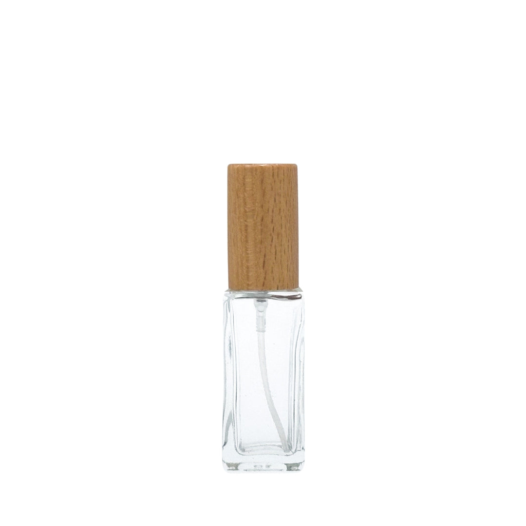 5-30ml Rectangle Glass Spray (wooden cap)