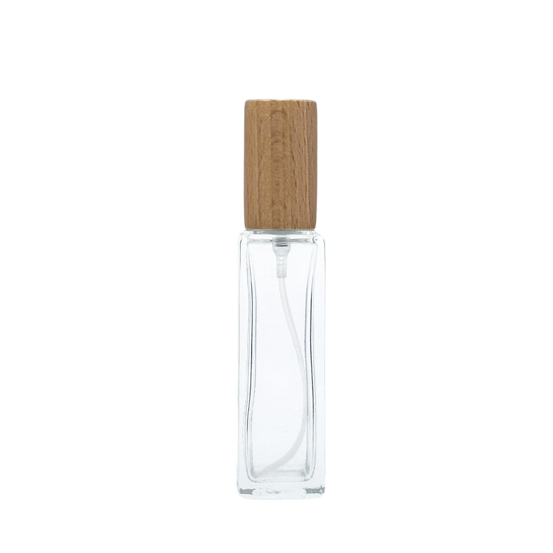 5-30ml Rectangle Glass Spray (wooden cap)