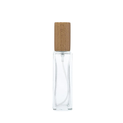 5-30ml Rectangle Glass Spray (wooden cap)